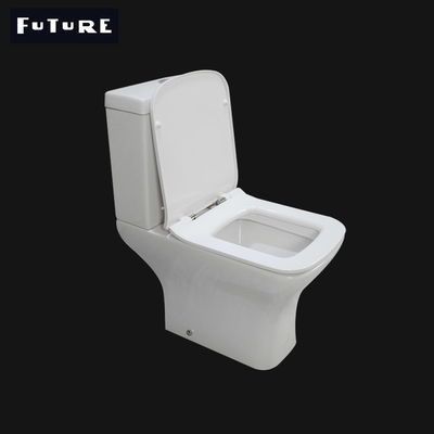 Modieus Randloos Vierkant Toilet Randloos Dicht Gekoppeld Toilet 375mm Breedte