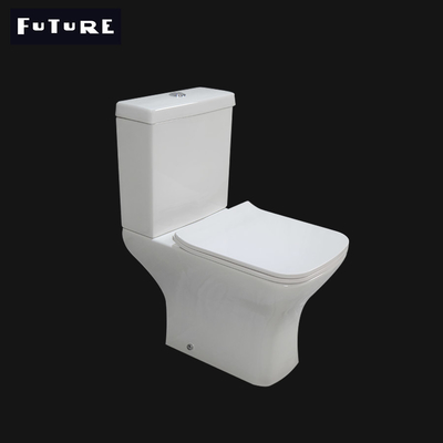 Modieus Randloos Vierkant Toilet Randloos Dicht Gekoppeld Toilet 375mm Breedte