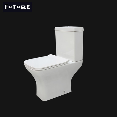Modieus Randloos Vierkant Toilet Randloos Dicht Gekoppeld Toilet 375mm Breedte