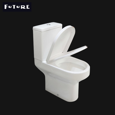 P van het de Hoogtetoilet van het Val Dichte Gekoppelde Comfort Tweedelige WC 610*357*400MM
