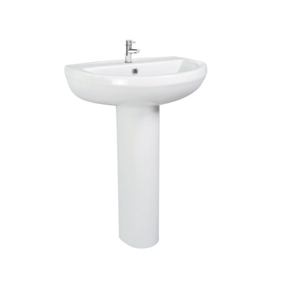 Modern Wit de Handbassin 500mm van de Voetstukwas Één Gat