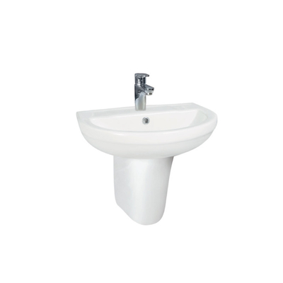 Modern Wit de Handbassin 500mm van de Voetstukwas Één Gat