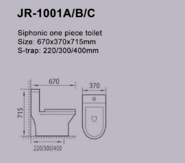 Economische Ééndelige Waterclosetsifon die Sanitaryware-Producten spoelen